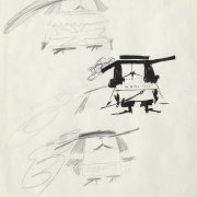 Moschettoggi, 1963, china e grafite su carta, cm 28x22